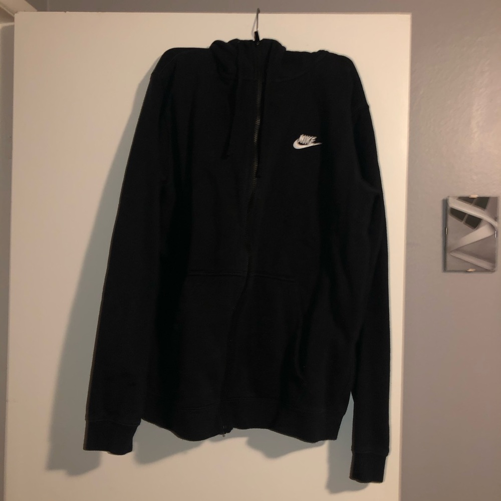 Black Nike Zip Up Hooded Sweater